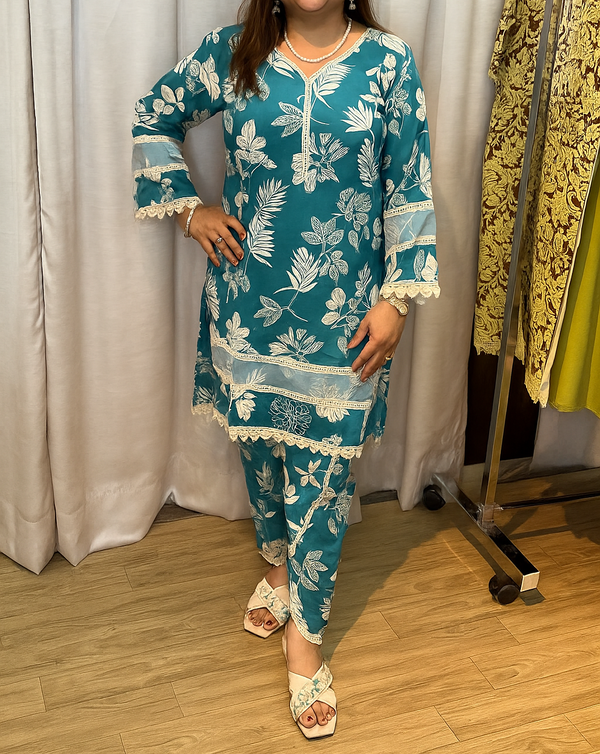COTTON LACEWORK COORD SET (Binya)