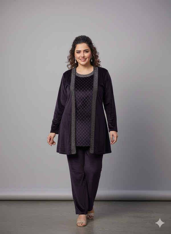 NIA VELVET PARYWEAR COORD SET