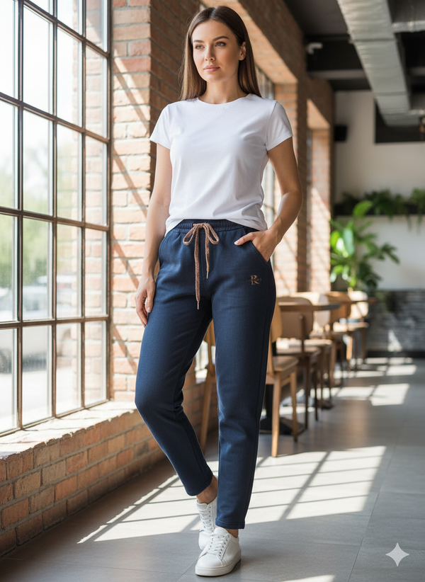 DENIM WINTER JEGGINGS with FUR