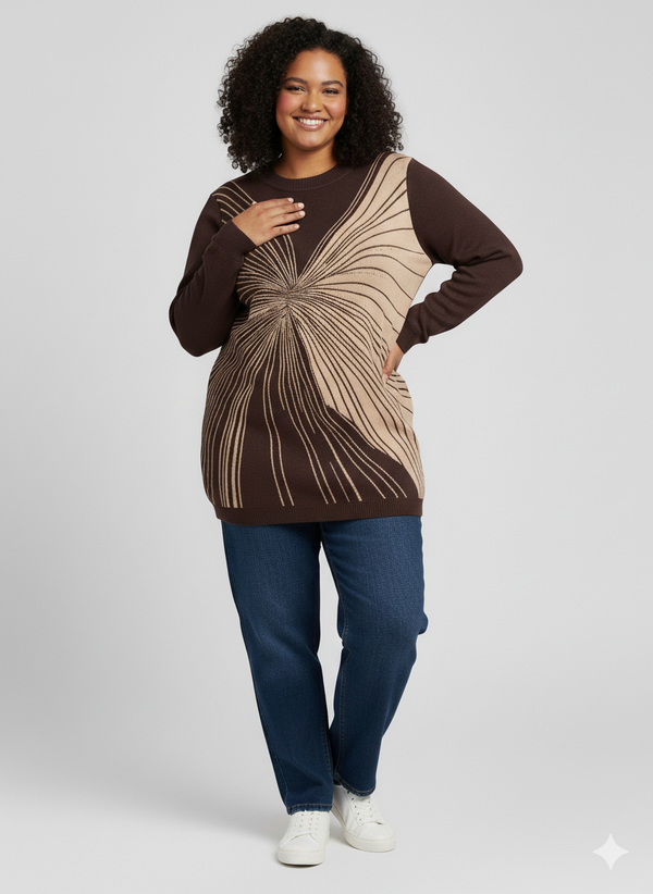 KNITTING STARBUST EFFECT SWEATER