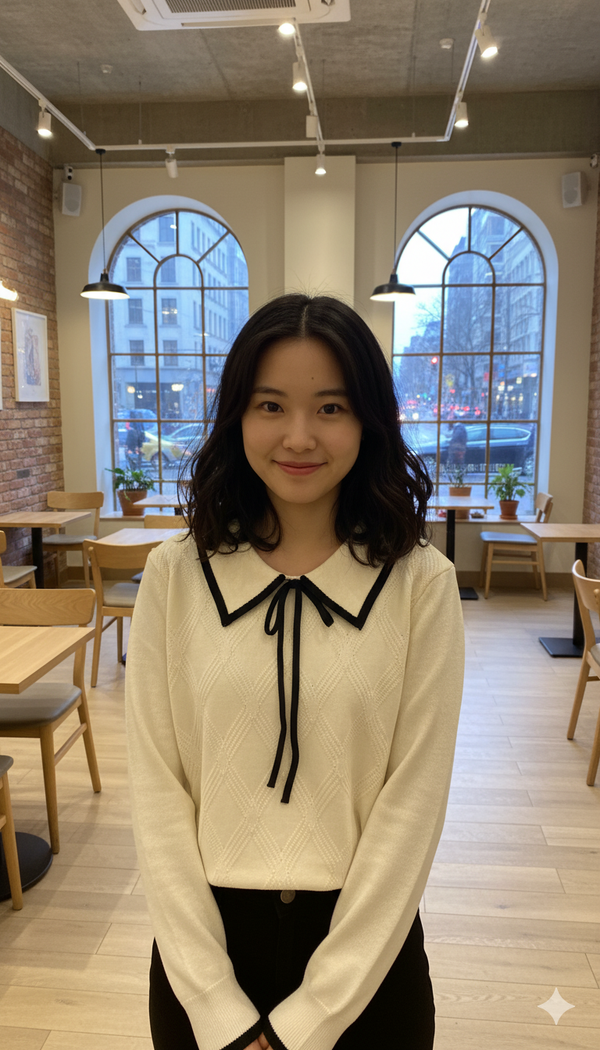 KNITTED COLLARED SWEATER FOR WOMEN