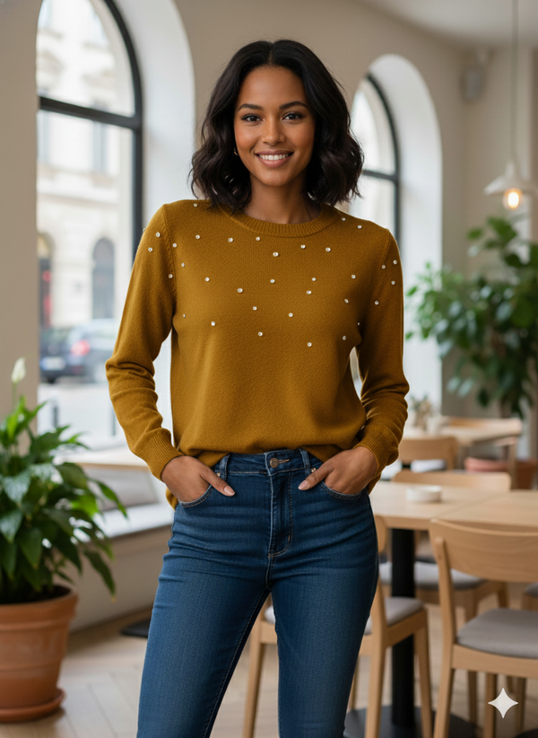 PEARL KNITTING SWEATER TOP (26 inches)