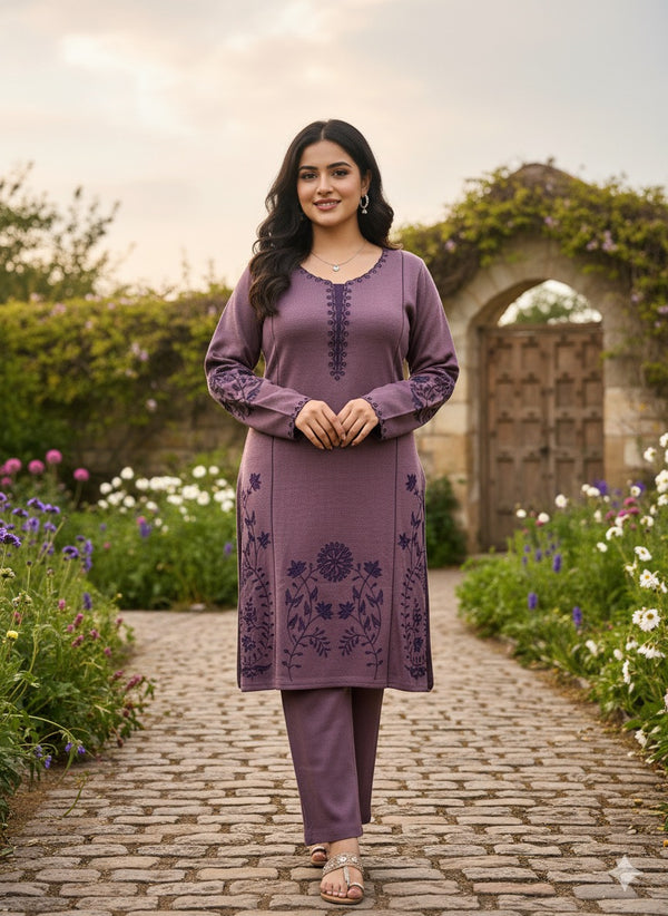 ANAYA WOOLLEN CUT COORD SET