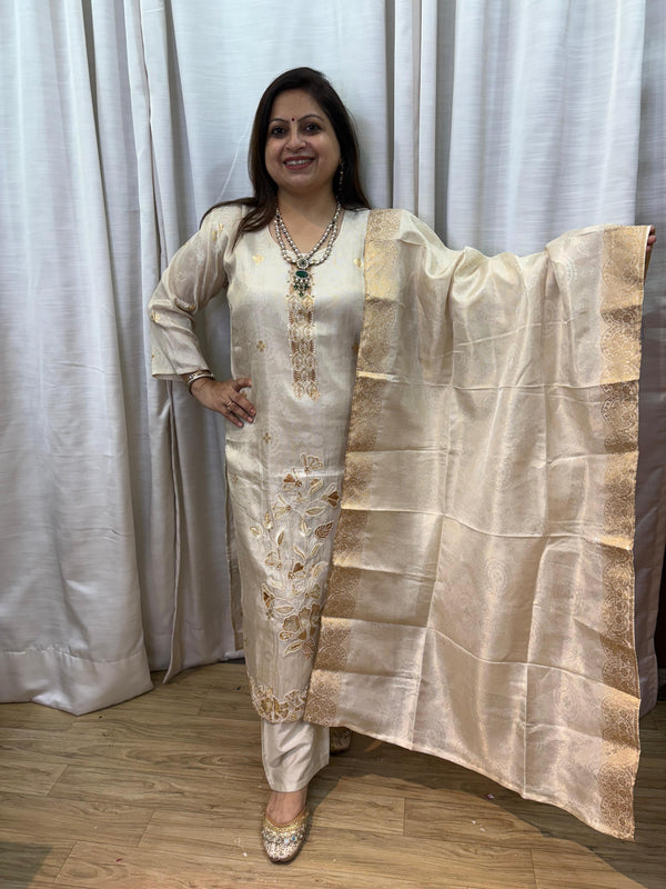 IVORY BANARASI KURTA SET