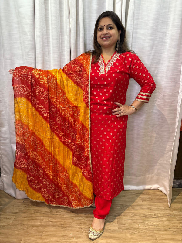 MUSLIN JACQUARD WEAVING WITH GHARCHOLA DUPATTA (new)