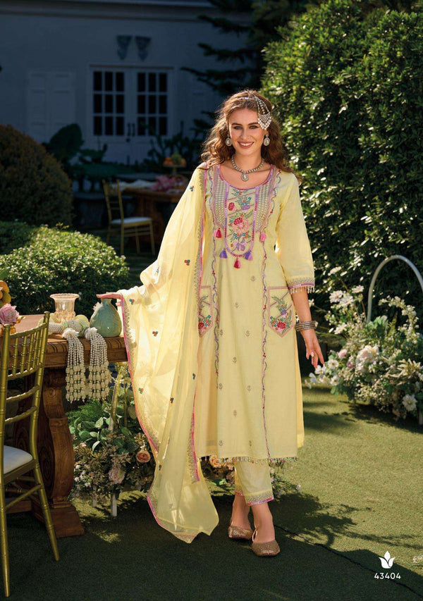 A- line HANDWORK PREMIUM COTTON KURTA SET (shaili)